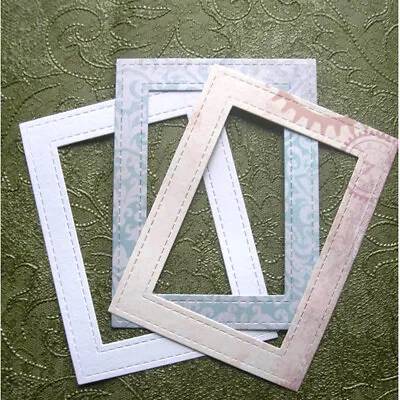 Rectangle Frame Metal Cutting Dies Scrapbooking Mould Craft Embossing Stencils • £4.38