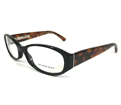 Burberry Eyeglasses Frames B 2118 3329 Black Clear Brown Nova Check 52-16-135 • $49.99