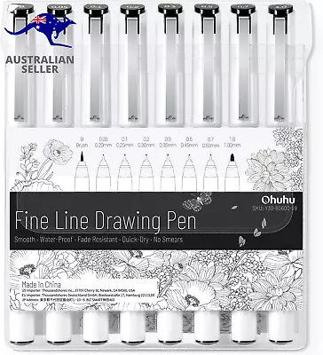 Fineliner Drawing Pen  Set Of 8 Pack Ultra Fine Line Drawing Markers 8  • $25.99