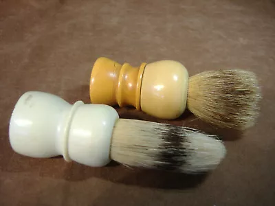 Two Vintage Bristle Brush Shaving Brushes - One By Made Rite • $24.99