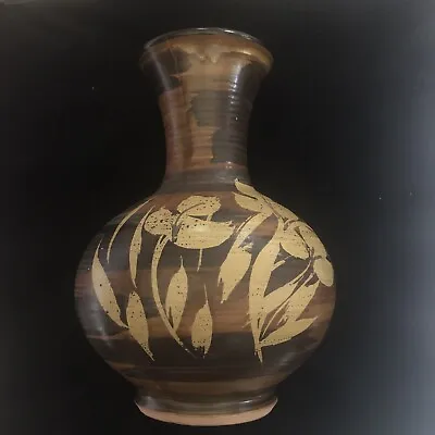 Vintage 1972 Signed Bennet Welsh Pacific Stoneware Inc. Pottery Vase • $40