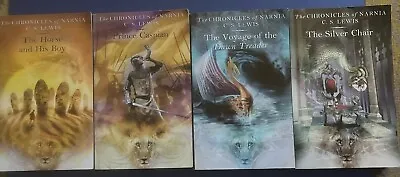 C. S. Lewis Chronicles Of Narnia Lion The Witch & Wardrobe 4x Paperback Books • £4