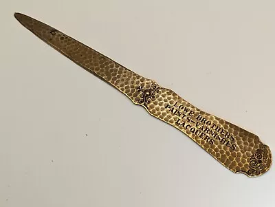 Circa 1900 Hammered Bronze Advertising Letter Opener Lowe Bros Paints-Varnishes • $18