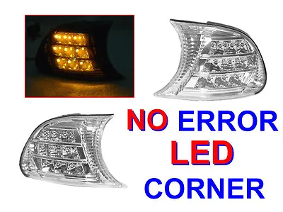 Amber LED Clear Clip-On Corner Signal Light For 2000-01 BMW E46 2D Coupe/Cabrio • $96.93