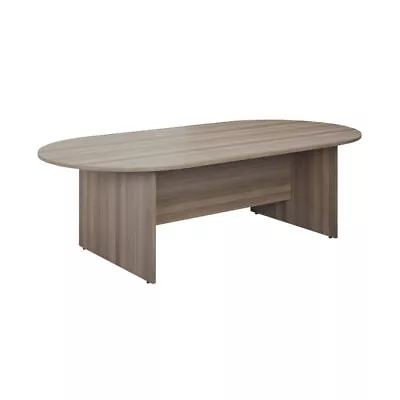 Jemini D-End Meeting Table 1800x1000x730mm Grey Oak KF822653 • £346.95