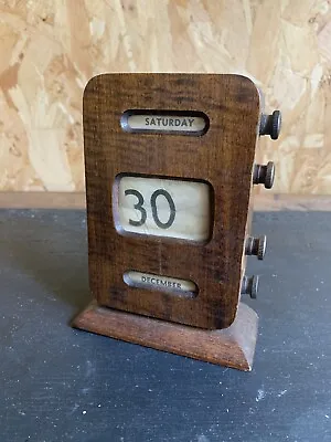 £75 • Buy Antique Wooden Desktop Perpetual Calendar 