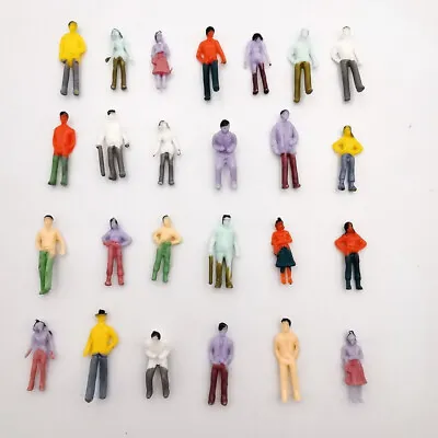 100PCS HO/OO Scale Painted Figures Model White People Passengers Plastic Model • $5.49