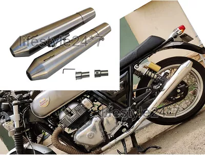 $275 • Buy Royal Enfield Interceptor650 Powerage Short Exhaust Muffler Silencer Matt Finish