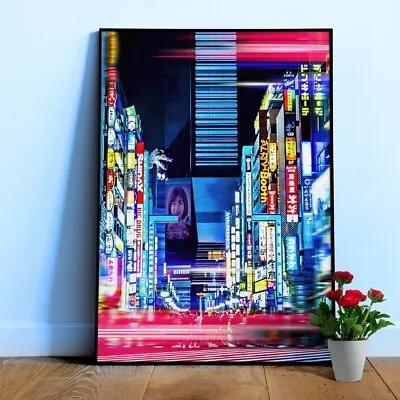 Neon Night City: Tokyo Japan — Aesthetic Poster Neon Poster • $29