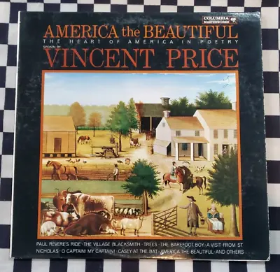 America The Beautiful LP By Vincent Price Vinyl VG ML5668 Columbia Masterworks • $12