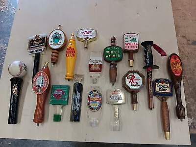 Vintage Beer Tap Handle Lot Rainier Olympia Budweiser Miller Labatts *read • $34