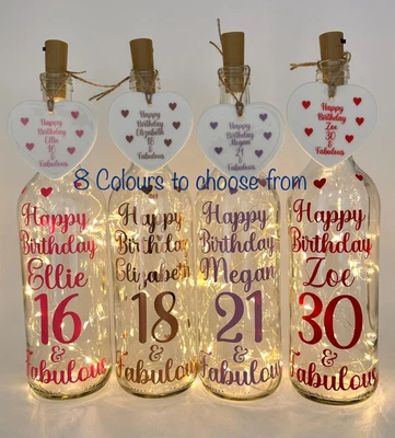 Personalised Birthday Gift For Her Him 13th 16th 18th 21st 30th 40th 50th 60th • £17.20