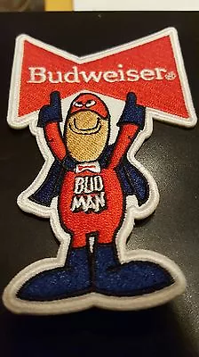 Budweiser Bud Man Embroidered Iron On Patch 4 X 2.5  • $3.99