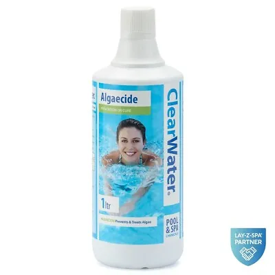 Clearwater 1L Algaecide Chemical Swimming Pool Lay Z Spa Hot Tub Water Treatment • £10.90