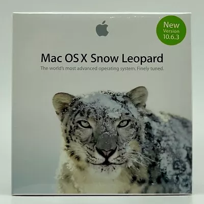 Apple Snow Leopard Mac OS X 10.6.3 Operating System - New • $34.86