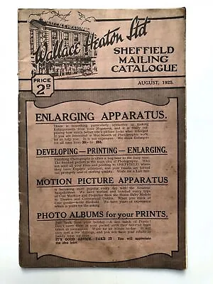 Ltd Wallace Heaton / Sheffield Mailing Catalogue August 1925 Cameras Enlargers • £37.80