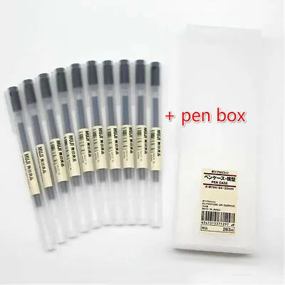 10pcs Muji Moma Japan 0.38mm/0.5mm Non-toxic Muji  Gel Ink Pen+1pcs Muji Pen Box • $13.49