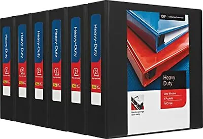 $27.36 • Buy HITOUCH BUSINESS SERVICES Heavy Duty 2  3-Ring View Binders Black 6/Pack 56233CT