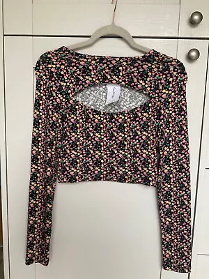 Miss Selfridge Size 6 Floral Cropped Top With Cut Out Detail - New With Tag • £2.50