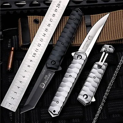 Knife Folding Opening Pocket Knife Hunting Camping Survival Fishing Kwaike N • $19.99