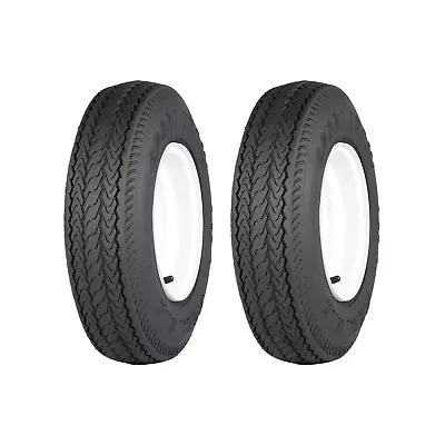 4.80-8 Carlisle Sport Trail Solid White Wheel/Tire Assembly LRC 4 Lug [Set Of 2] • $83.33