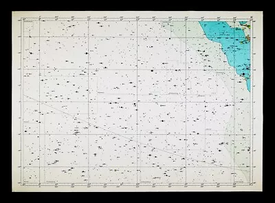 1962 Becvar Star Map XI Equatorial Sky Chart Milky Way Nebula Aquarius Astronomy • $40