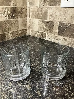 Vintage 1980’s Set Of 2 Old Fashioned Manchester Anchor Hocking Whiskey Glasses • $15.99