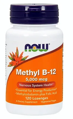 NOW Foods Methyl B-12 5000 Mcg 120 Lozenges • $20.99