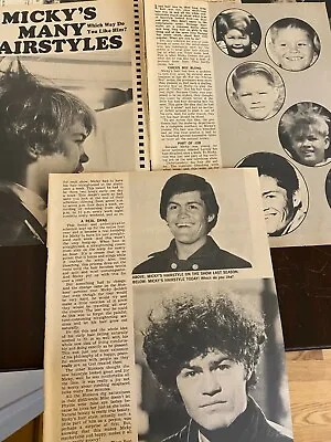 Micky Dolenz The Monkees Three Page Vintage Clipping • $1.99