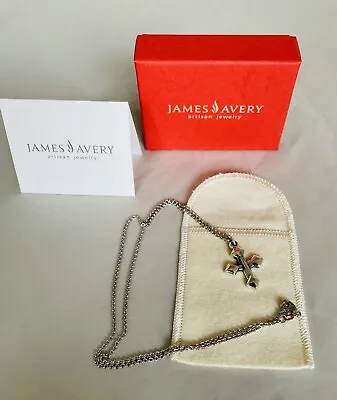 $198.45 • Buy James Avery Retired Cross Pendant  Necklace 20’ Long NEW Jewelry