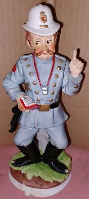 Lefton China Porcelain Policeman Police Officer 8  Figurine Statue Hand Painted • $18