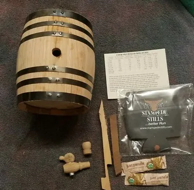 2 Liter American Oak Bourbon Whiskey RUM Moonshine Aging Barrel Med Char + GIFTS • $46