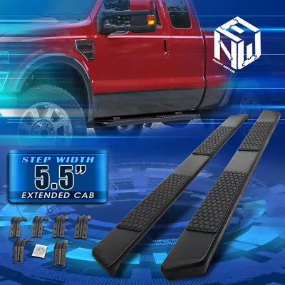 For 99-16 Ford F250-550 SD Extended Cab 5.5  Black SS Step Bar Running Boards • $188.88