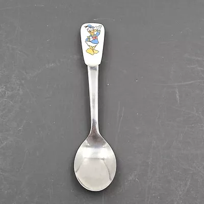 VTG 1970s Disney Donald Duck Infant Baby Spoon Stainless Steel & Plastic Japan • $14.95