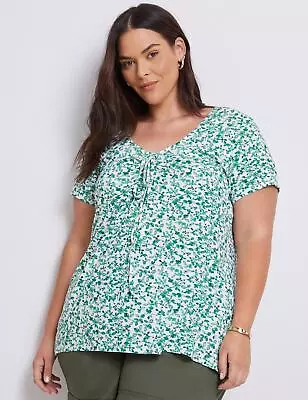 $18.22 • Buy Autograph Short Sleeve Tie Neck Top Womens Plus Size Clothing  Tops Tunic
