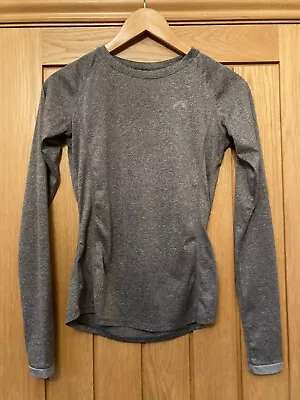 Ladies Size 8 Grey Long Sleeve Cycling Top More Mile • £1.99