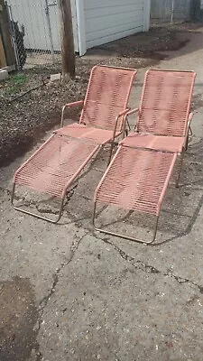 Vintage Ames Aire 2 Lounge Set  Coral Patio Furniture 1960s Atomic MCM • $499.99