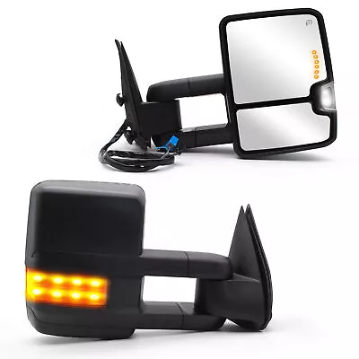 Tow Mirrors For 03-06 Chevy Silverado Sierra 1500/2500 Power Heated Turn Signal • $133.26