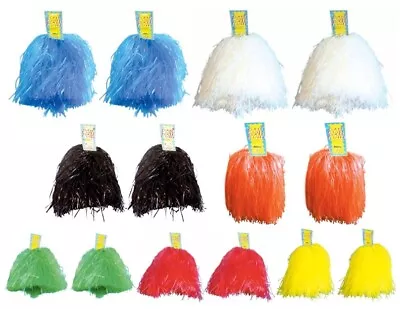 £5.89 • Buy 2 Jumbo Usa Finger Pom Poms Cheerleader Fancy Dress Dance Group Theatre Shows