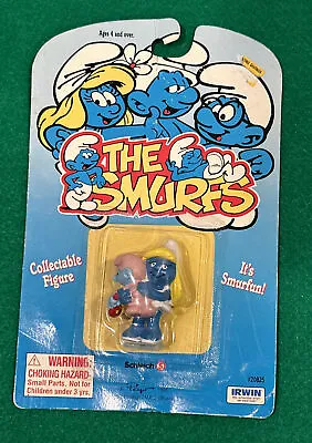 Smurfs Smurfette With Baby Smurf # 20825 Vintage Figure PVC Toy Figure • $10