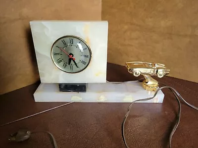 Vintage Sessions Marble & Car Trophy Mantel Clock • $60