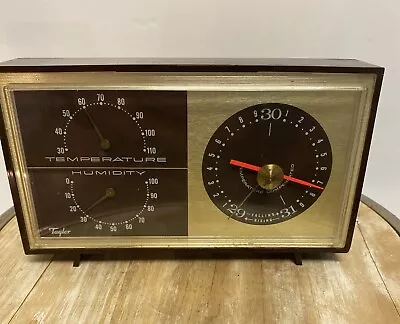 Vintage Taylor Instrument Co Weather Station Desktop Temperature Humidity Barom • $21.95