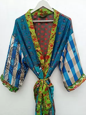 Maternity Gown Silk Sari Bathrobe Woman's Clothing Honeymoon Gift For Her B-1238 • $50.90