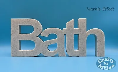 £13.49 • Buy  Bath  Word Ornament In Arial Font - 9x22x2cm - Various Colours 