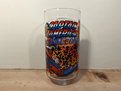$19.96 • Buy Captain America Falcon Glass ~ 7 Eleven 1977 Marvel Comics Vintage