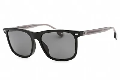 HUGO BOSS BOSS 1402/F/S 0807 M9 Sunglasses Black Frame Gray Lenses 58mm • $61.99