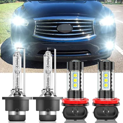 For Infiniti QX60 2014-2015 Front HID Headlight High Low Beam + Fog Light Bulbs • $35.74