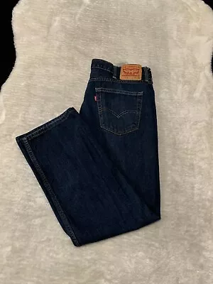 Levis 514 Men’s Slim Straight Navy Blue Denim Jeans Size 38x30 Pants • $19.99