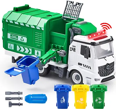 JOYIN Jumbo Take Apart Friction Powered Side-Dump Recycling Garbage Truck Toy 3 • £32.17