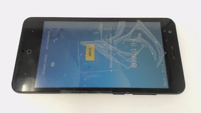 $10 • Buy ZTE Blade T2 Z559DL Cellphone (Black 16GB) Consumer Cellular CRACKED GLAS & REA